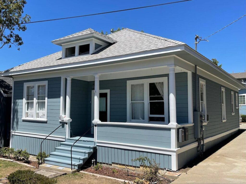 painted house blue