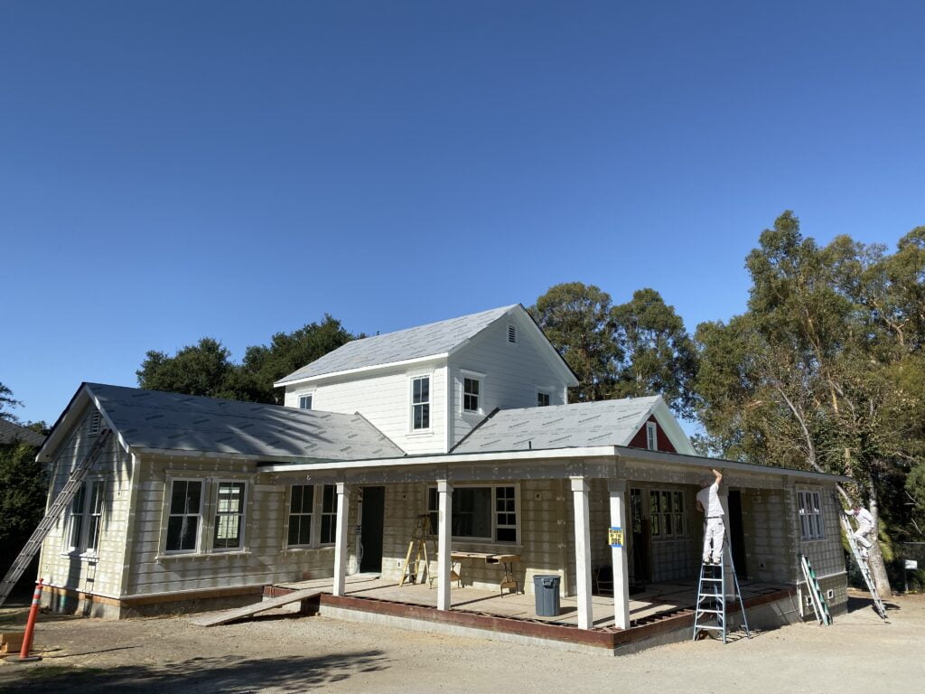 painting a house